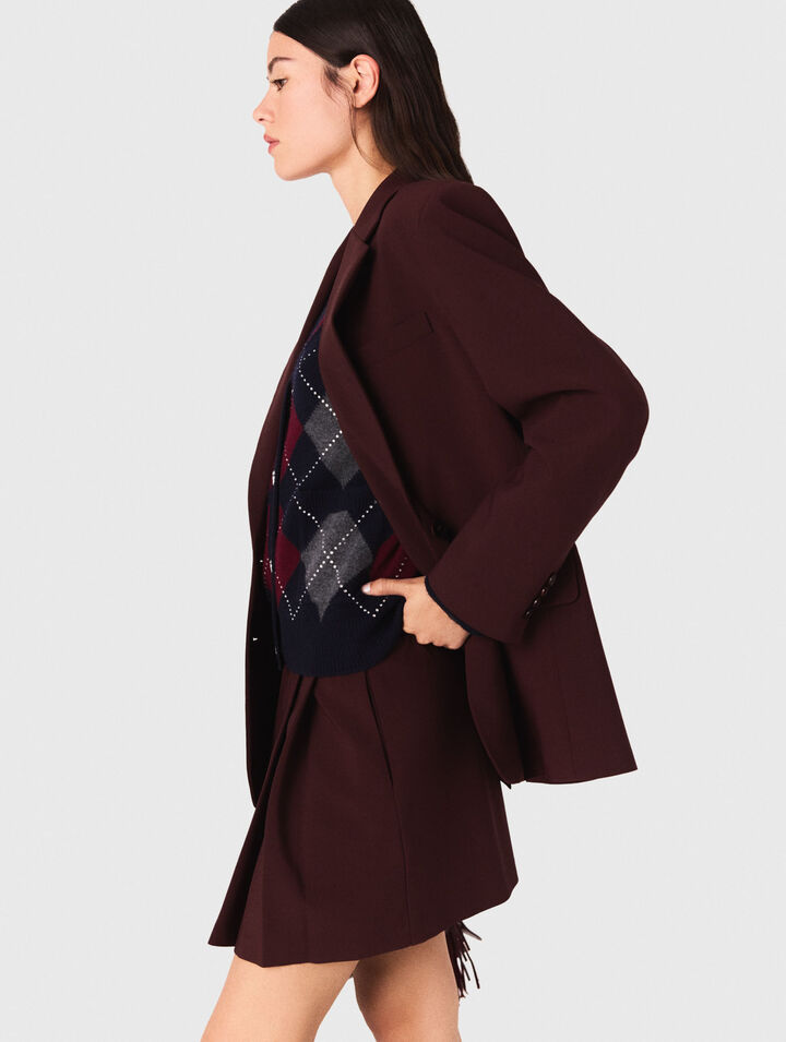 Belted suit jacket