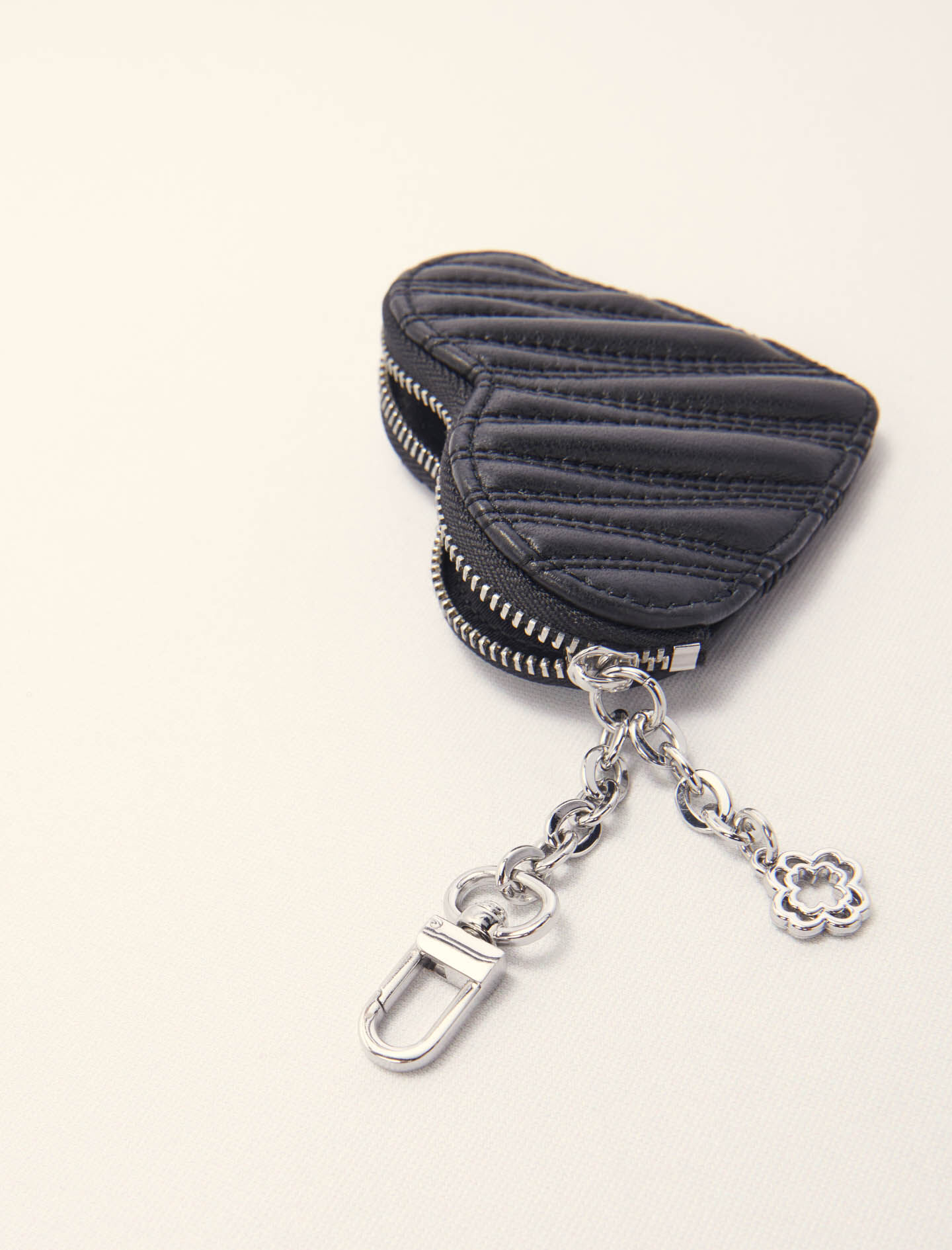 Quilted heart purse Black / Gray For Women | Maje