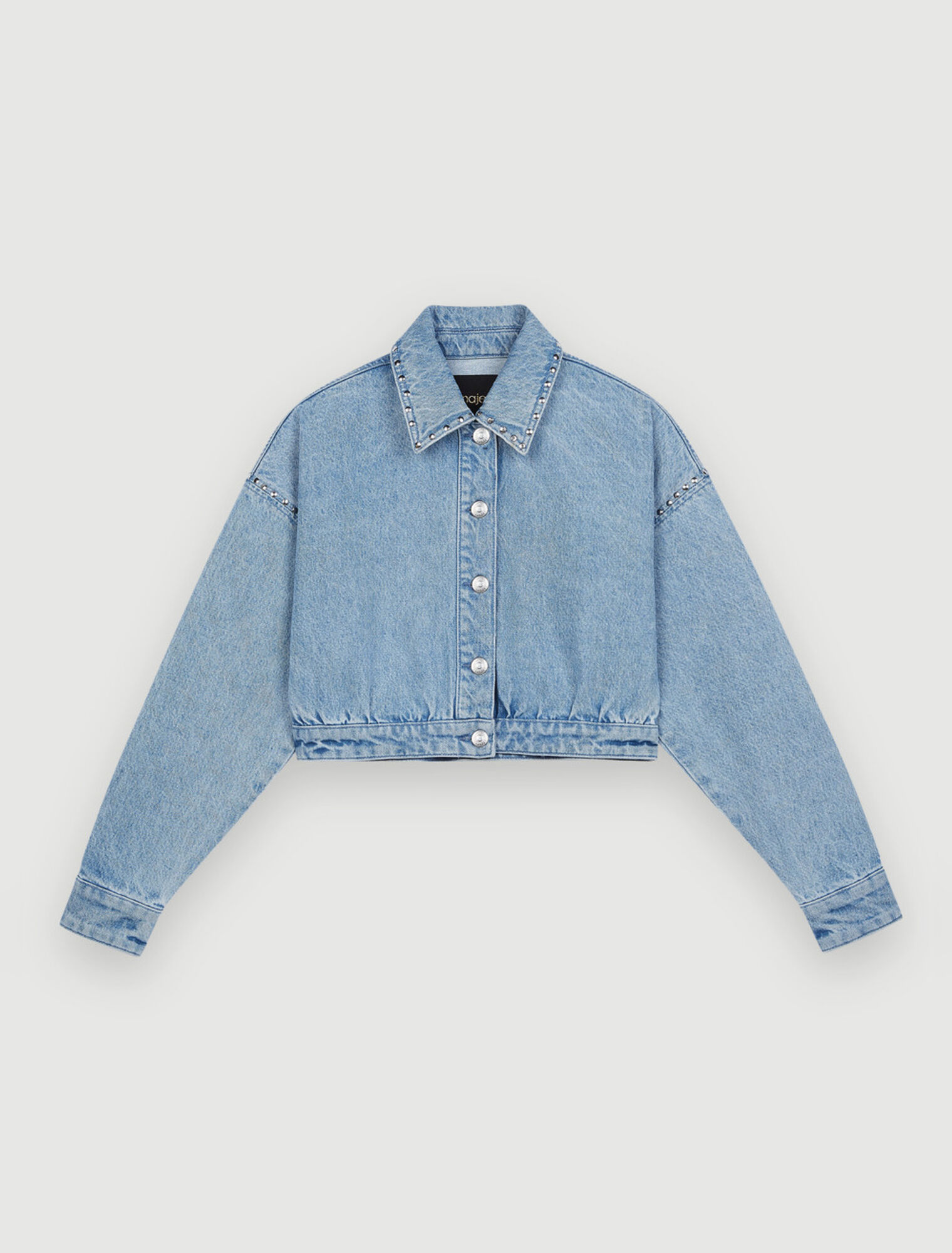 Denim jacket with studs