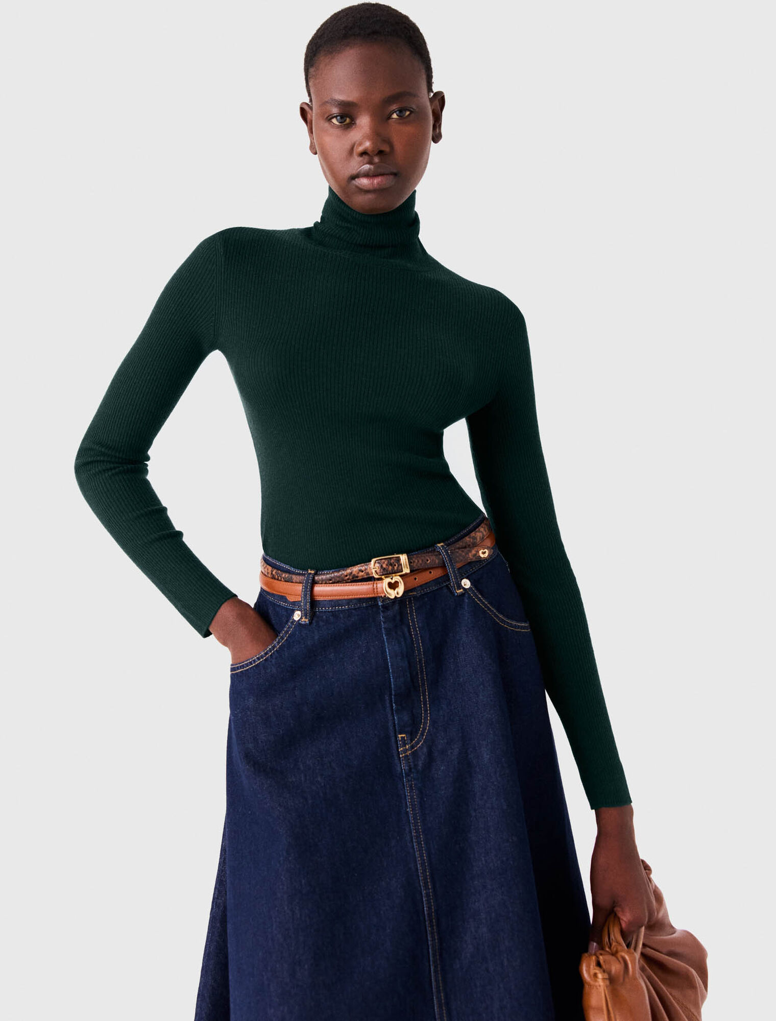 Second-skin high-neck sweater