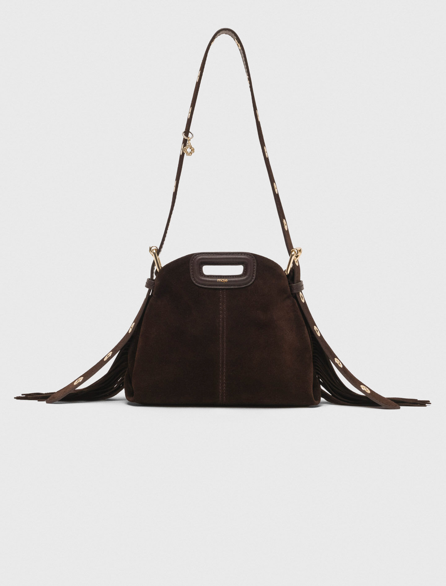 マダム Suede Miss M bag Brown For Women | Maje