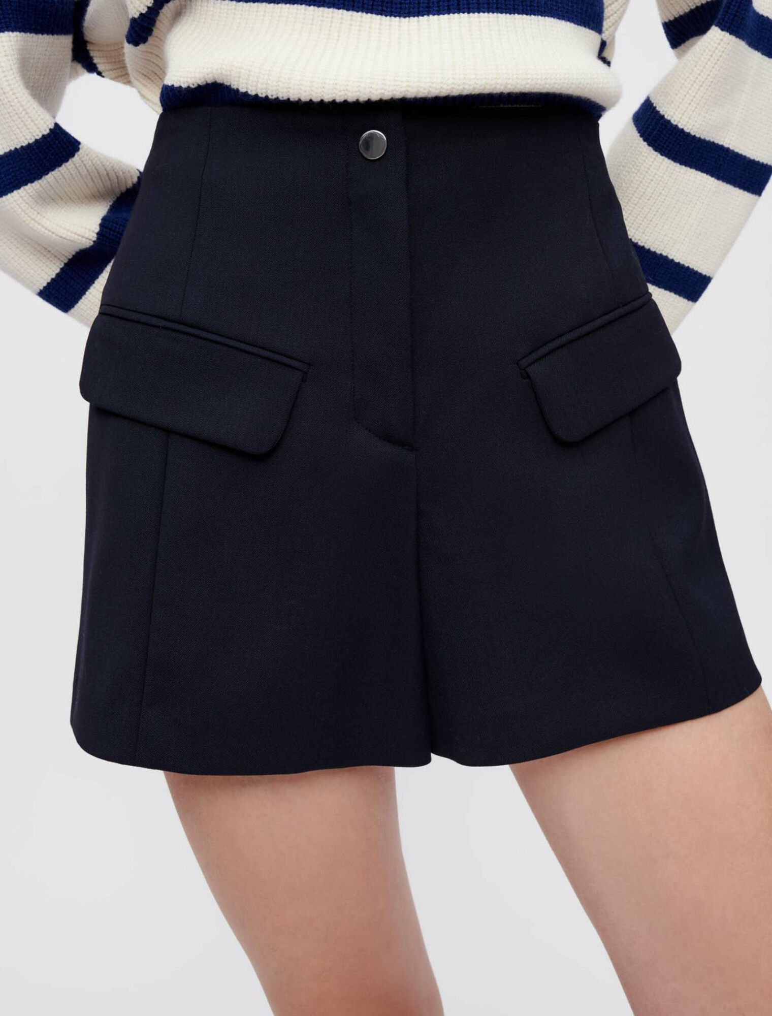 Tailored shorts with pockets