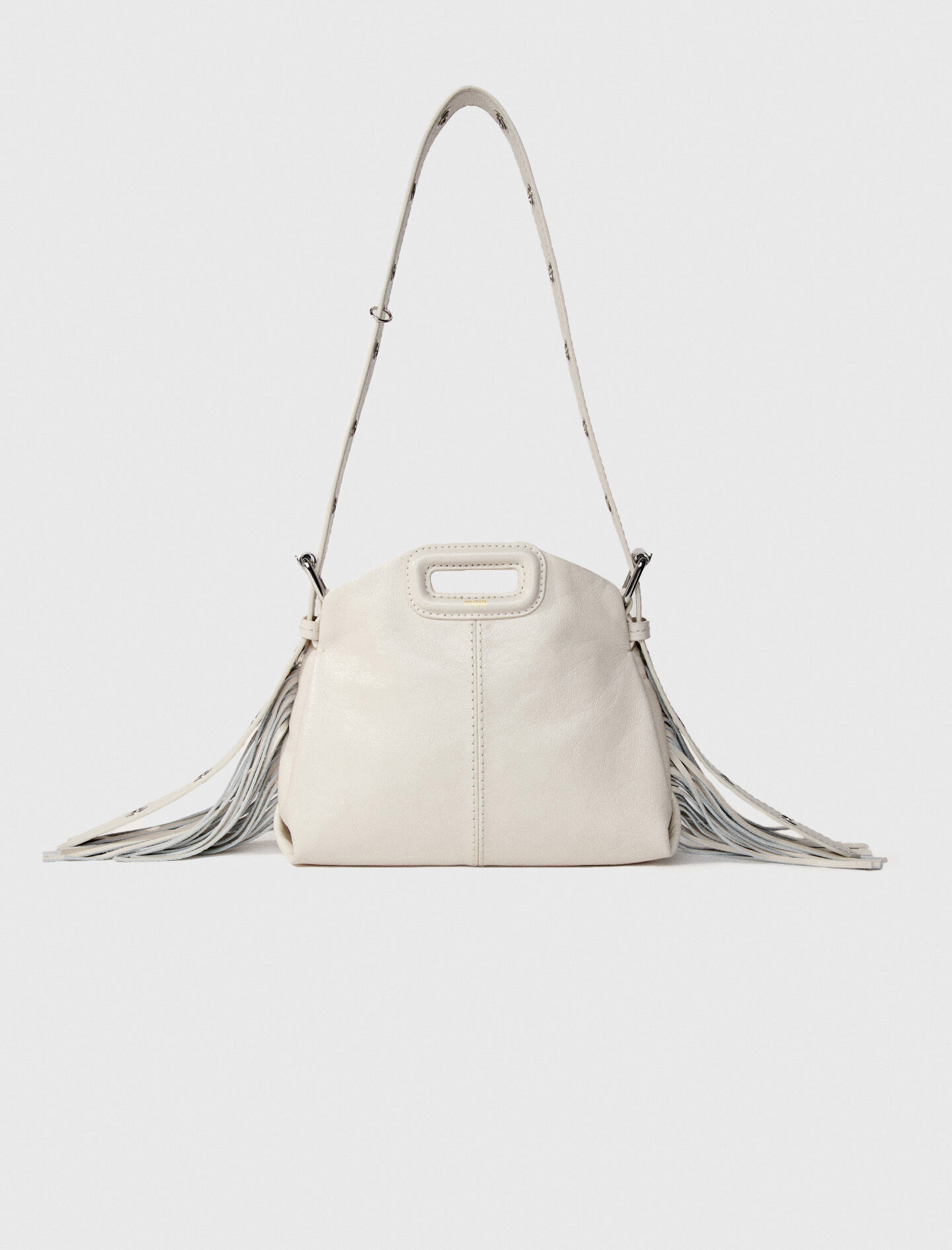 お歳暮 人気 White bag M Miss mini leather Crackle For Maje | Women ジャケット・アウター