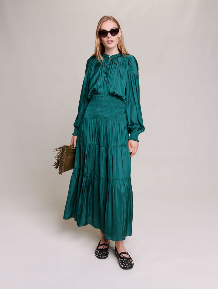 Satin-look maxi dress