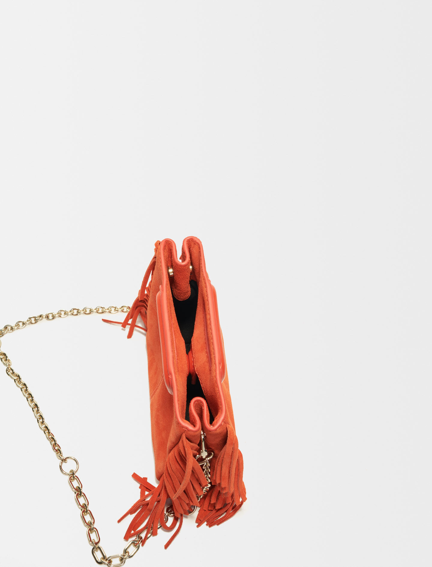 M mini bag in suede leather