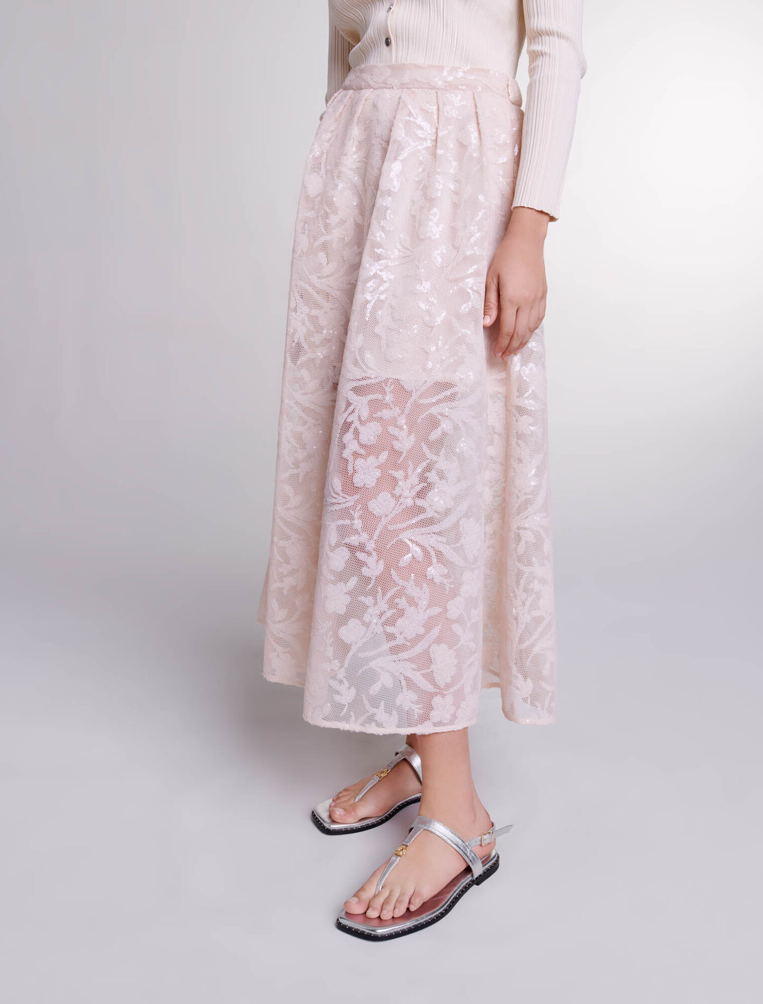Sequin maxi skirt