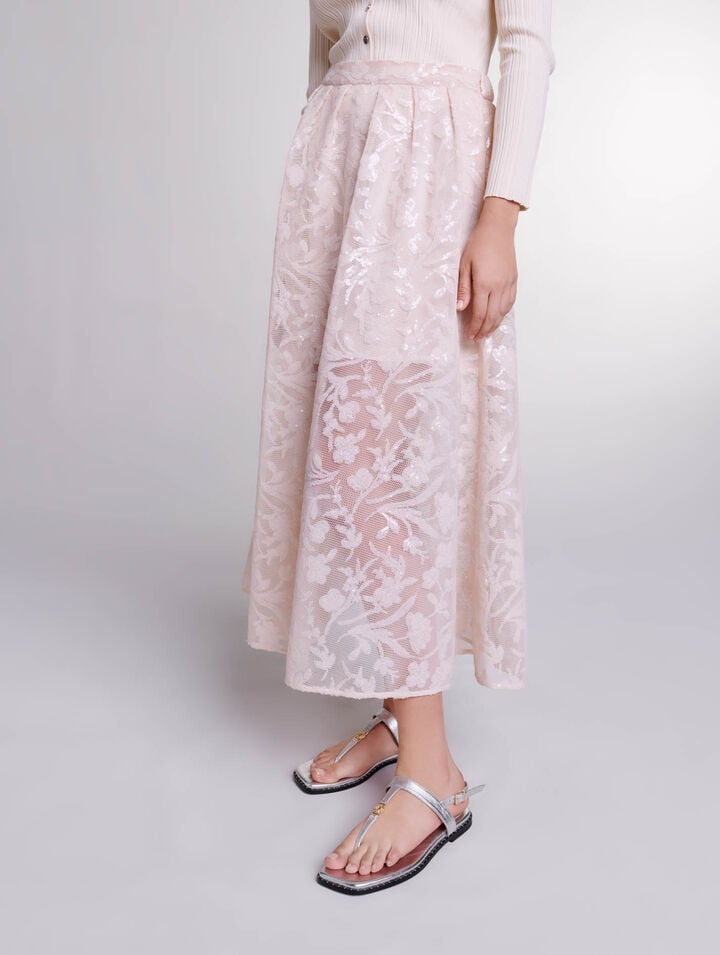 Sequin maxi skirt