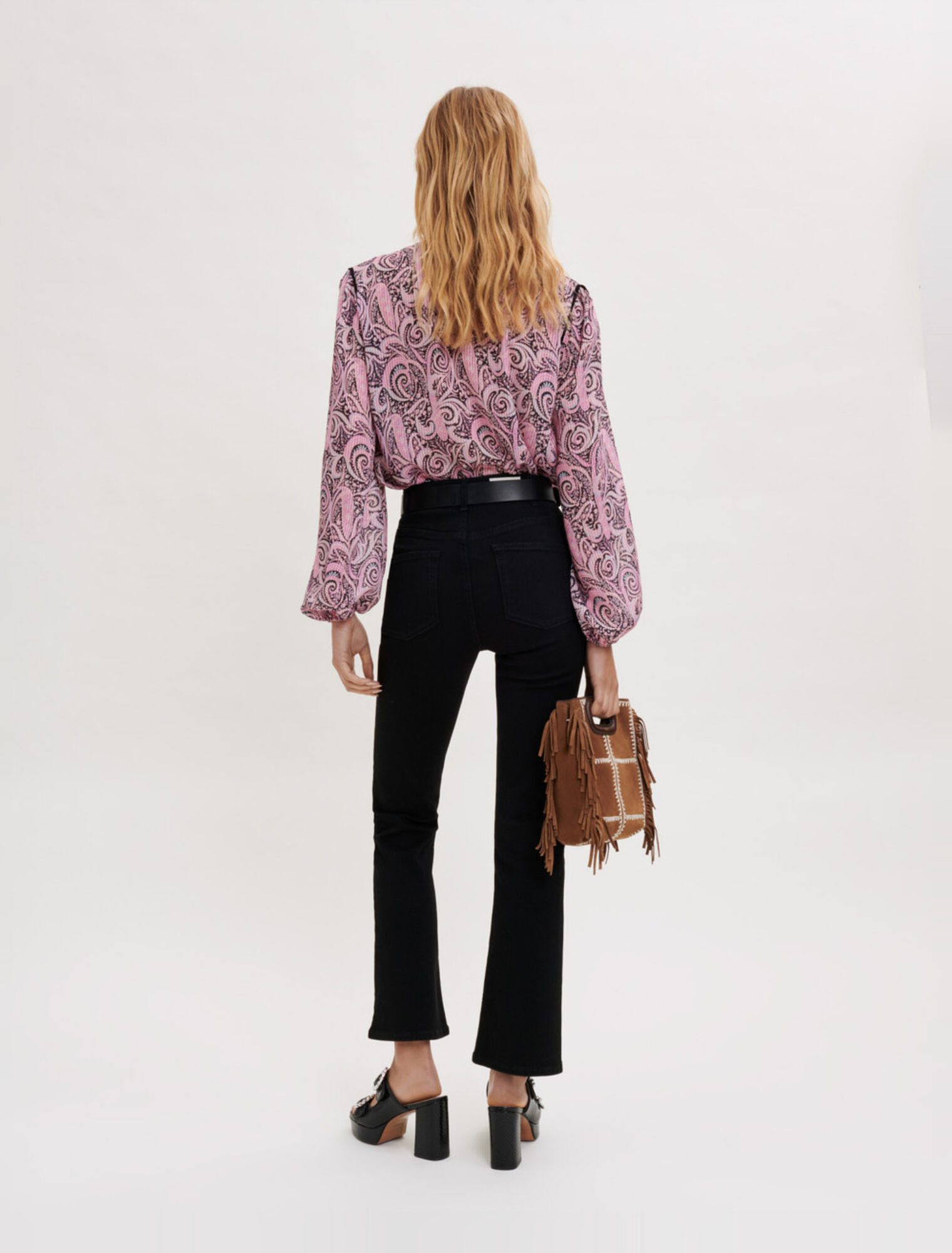 Paisley-print floaty top 