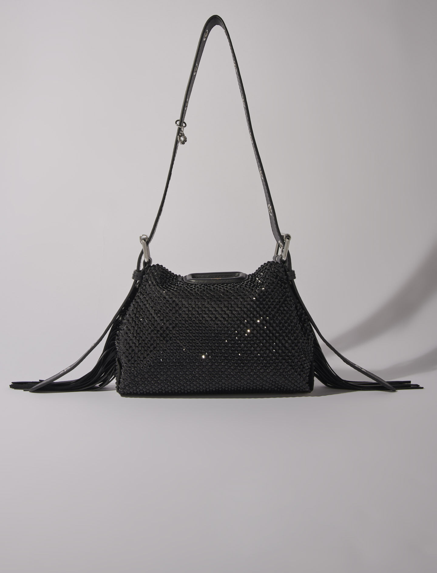 Crackled leather Miss M Mini bag Red For Women | Maje