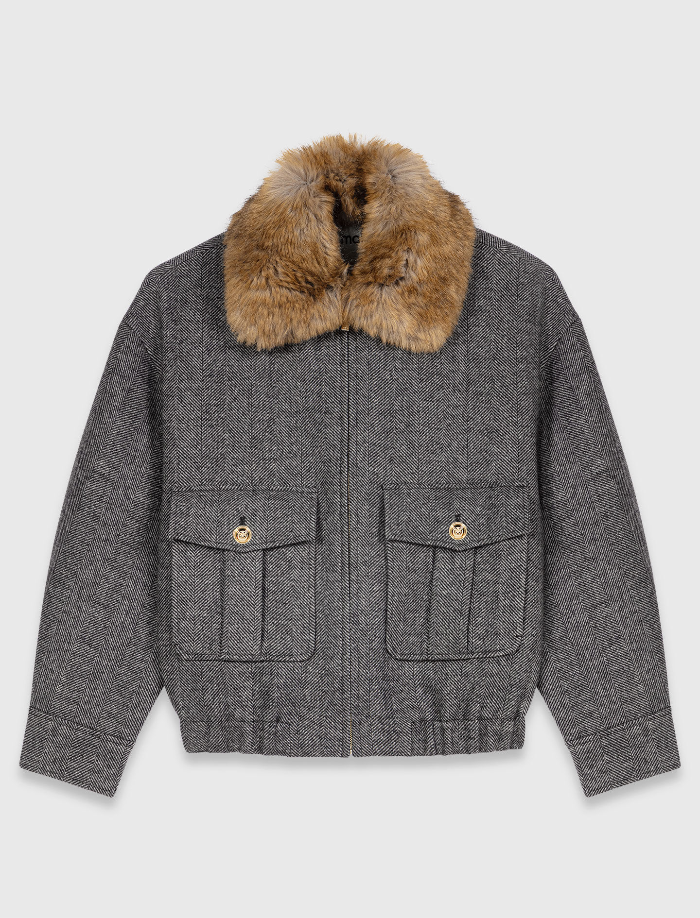 Faux Fur Collar Jacket