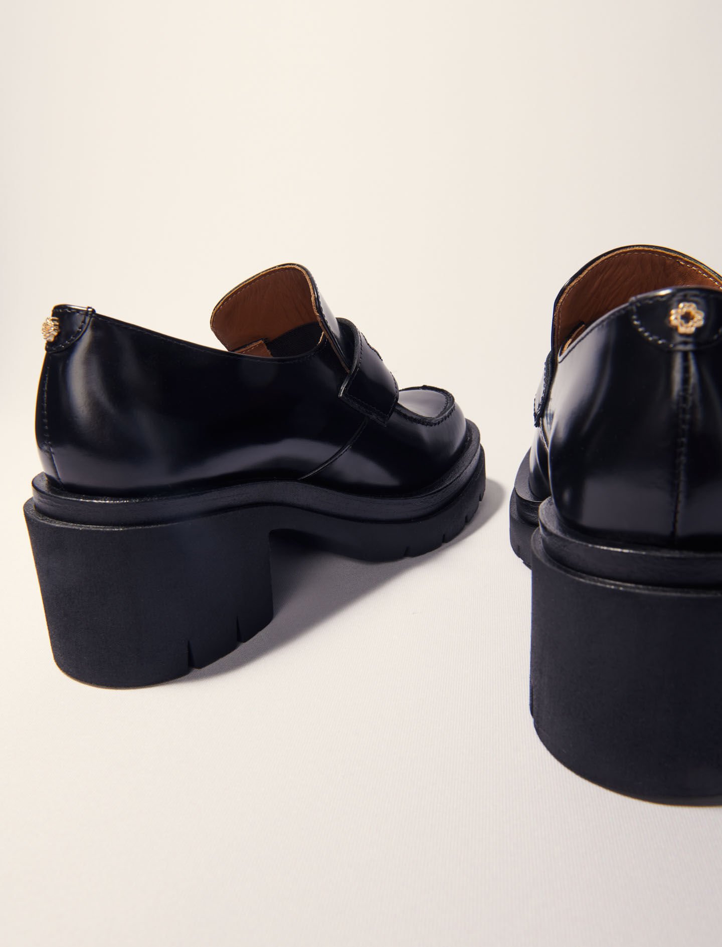 Heeled loafers Black / Gray For Women | Maje