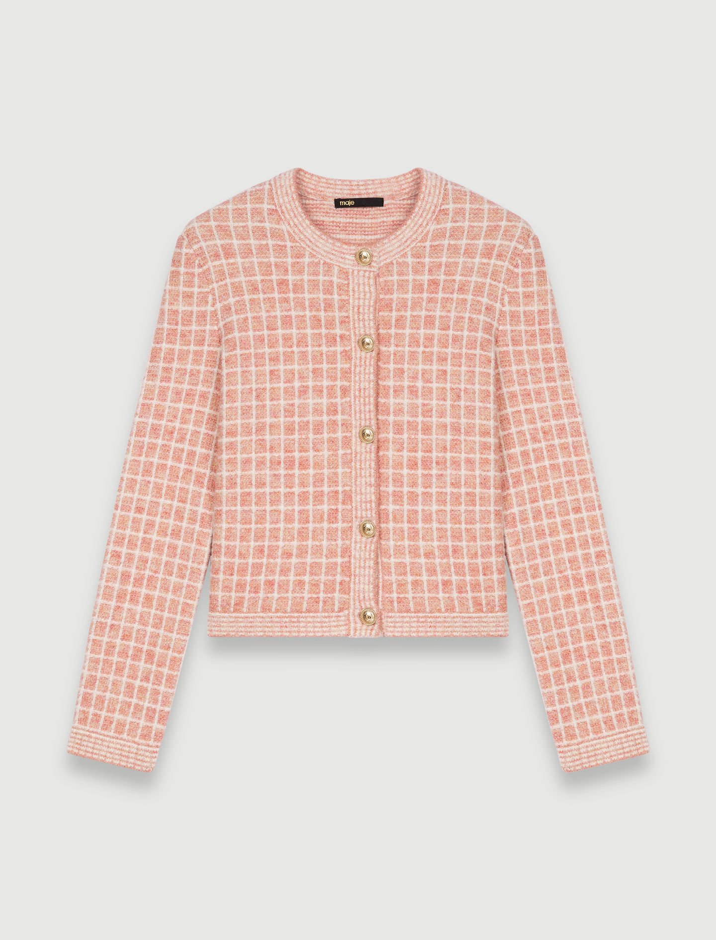 DOUBLET: Tweed Knit Cardigan (Blue)1 | DSMG E-SHOP