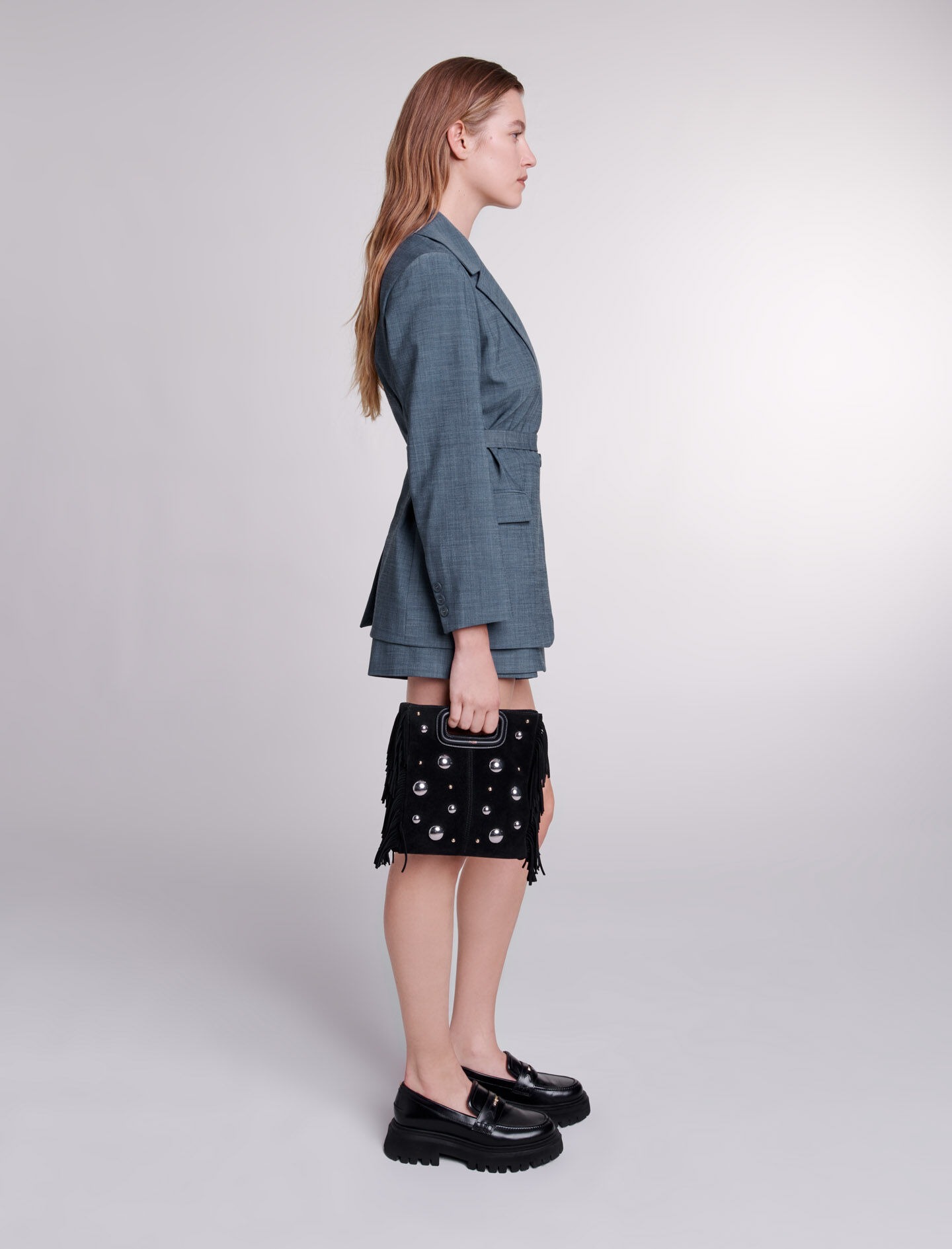 Belted blazer