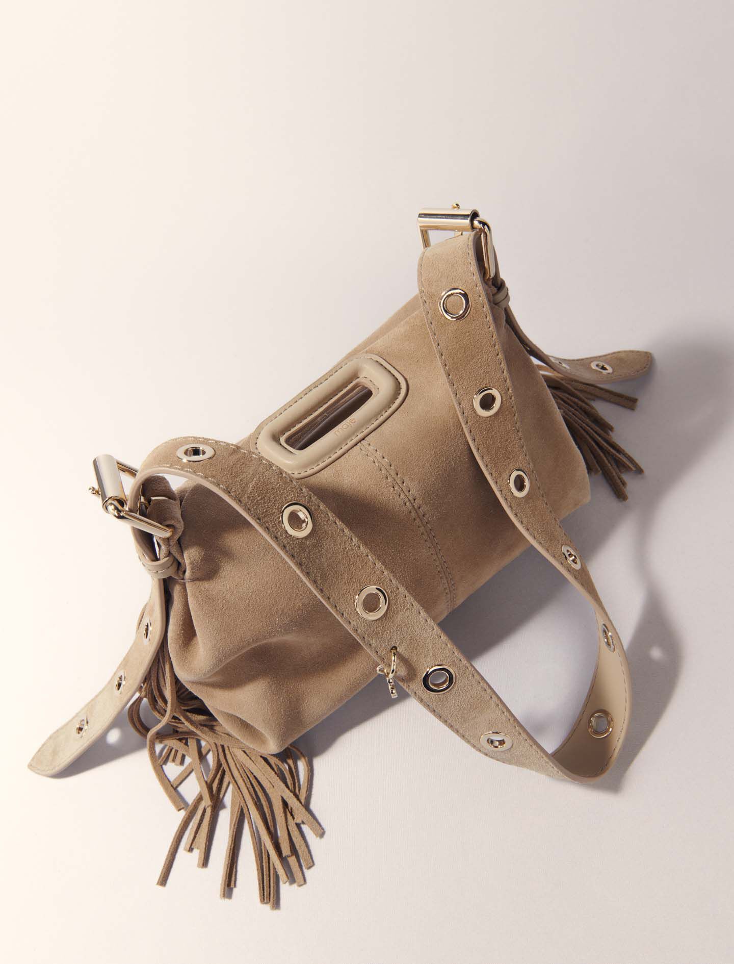 Miss M mini suede bag Brown For Women | Maje