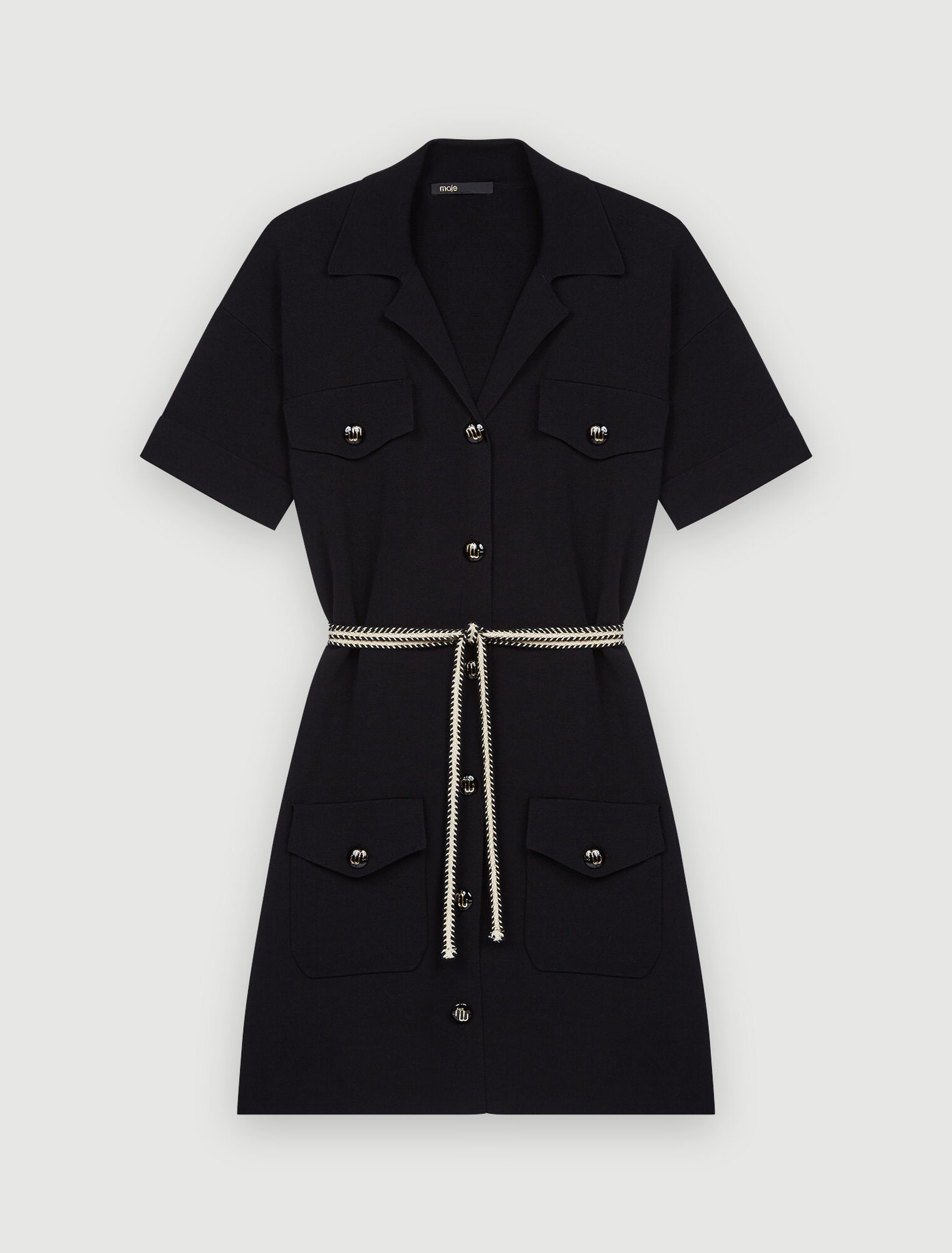 Belted knit dress