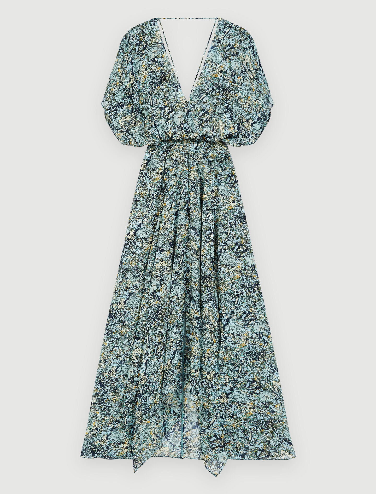 Printed chiffon scarf dress