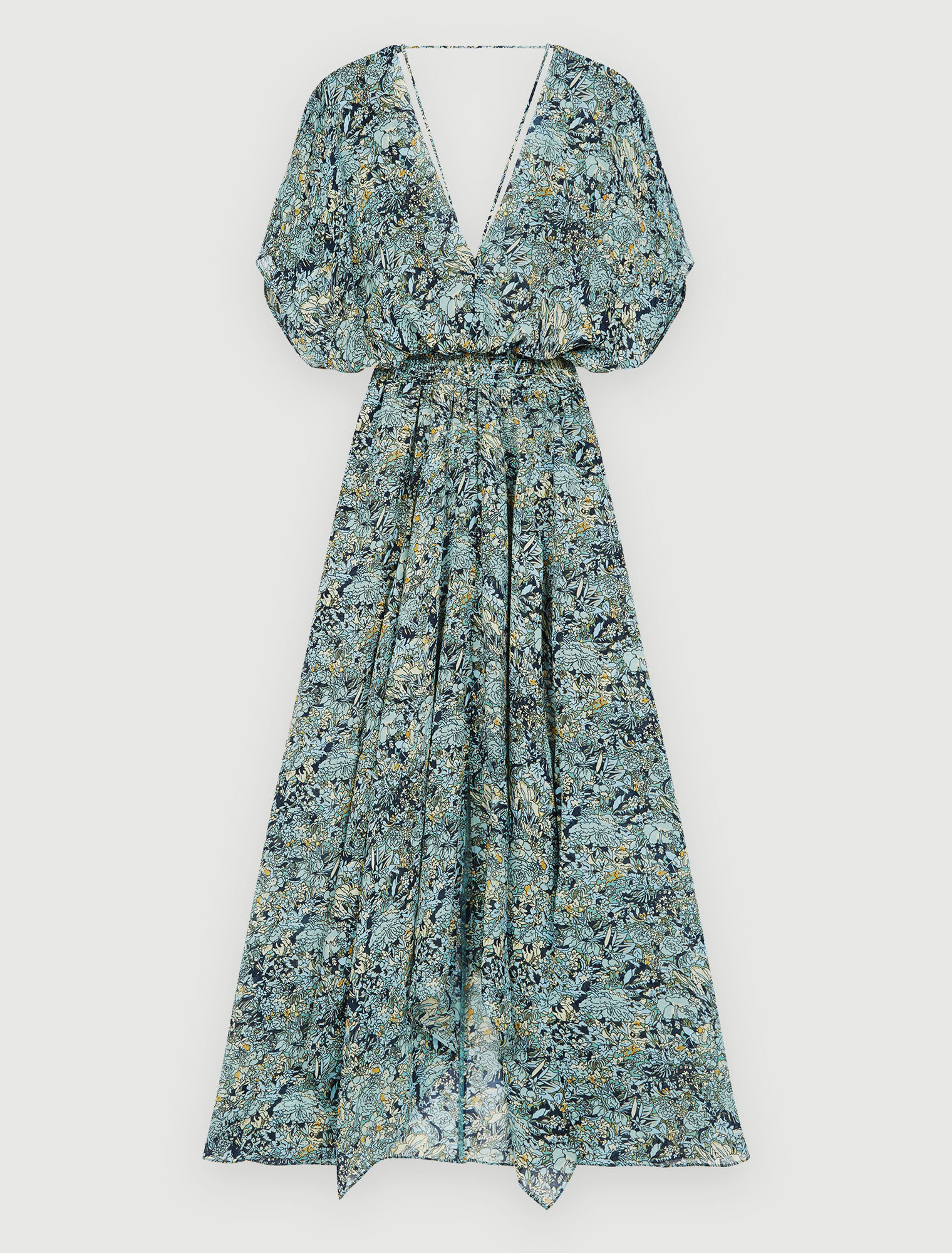 Printed chiffon scarf dress