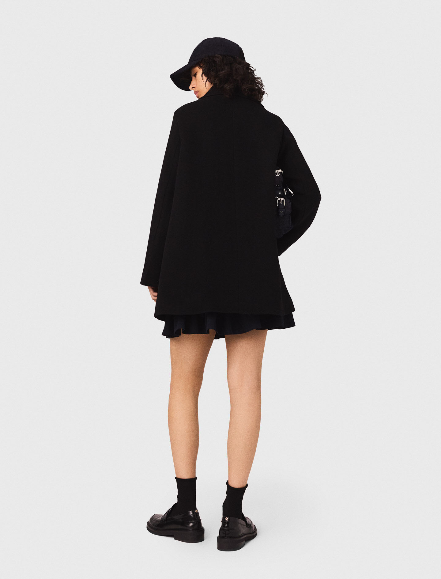 Wool blend coat Black / Gray For Women | Maje