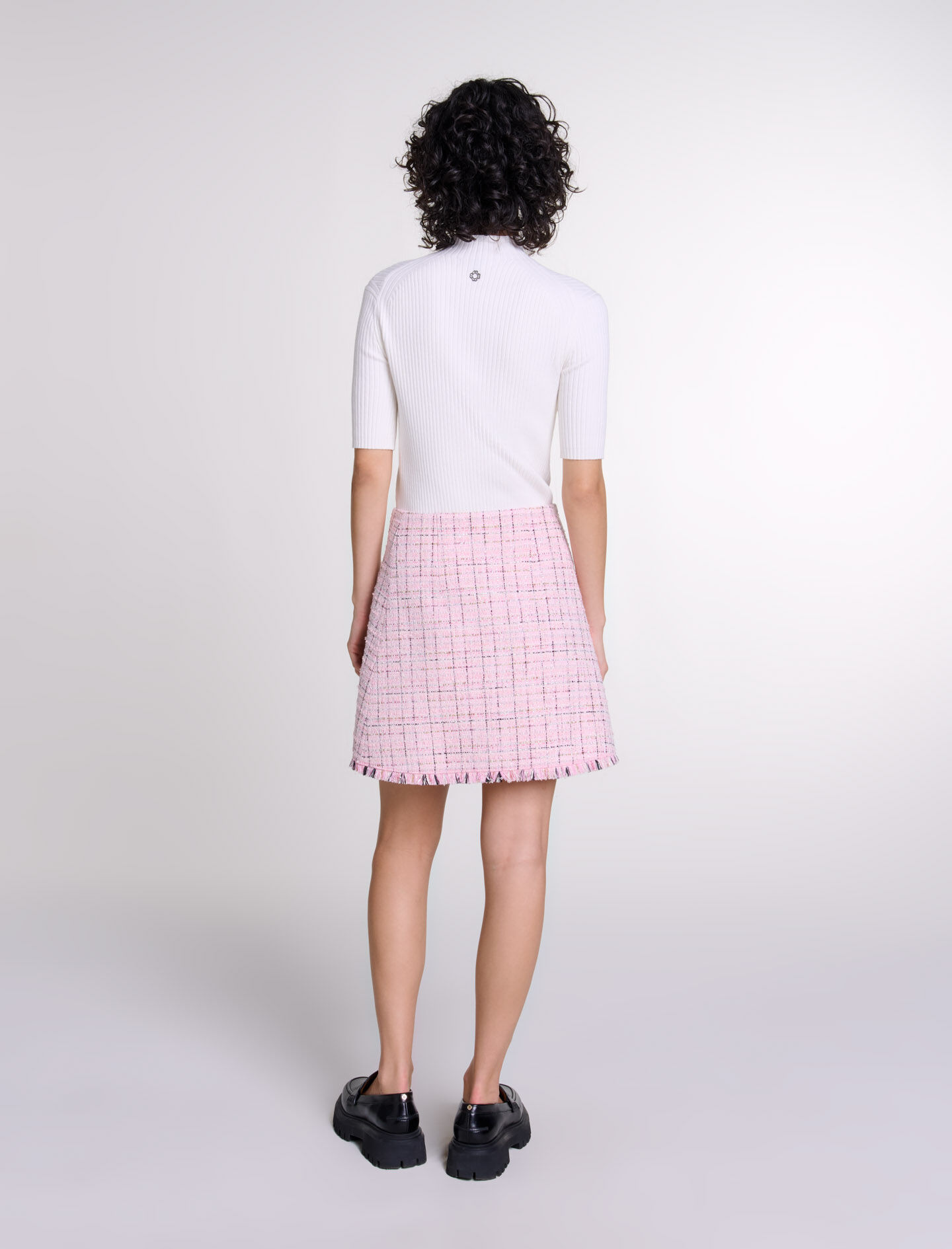 Tweed skirt Pink For Women | Maje