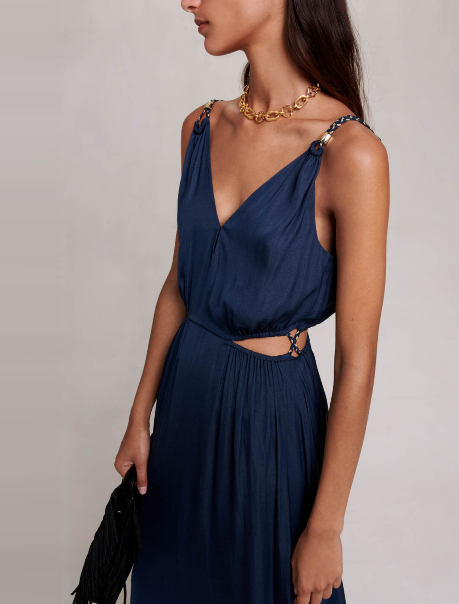 Openwork midi dress