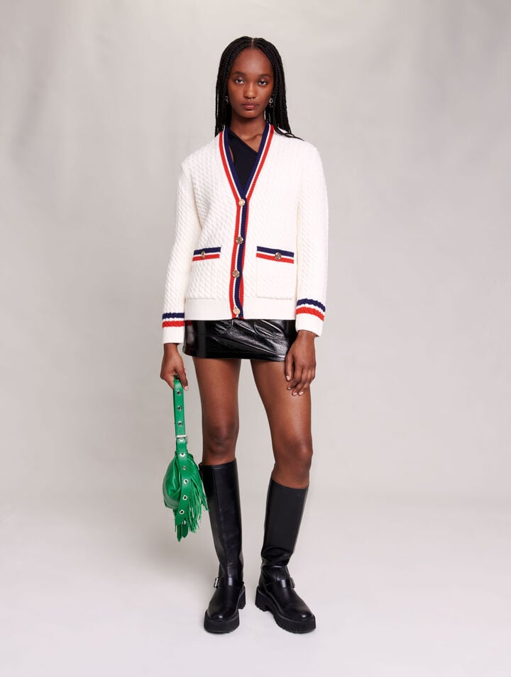 Long knit cardigan
