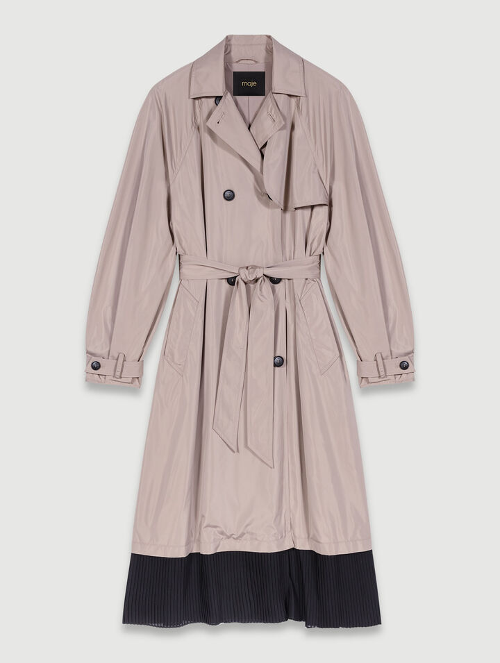 Contrast trench coat