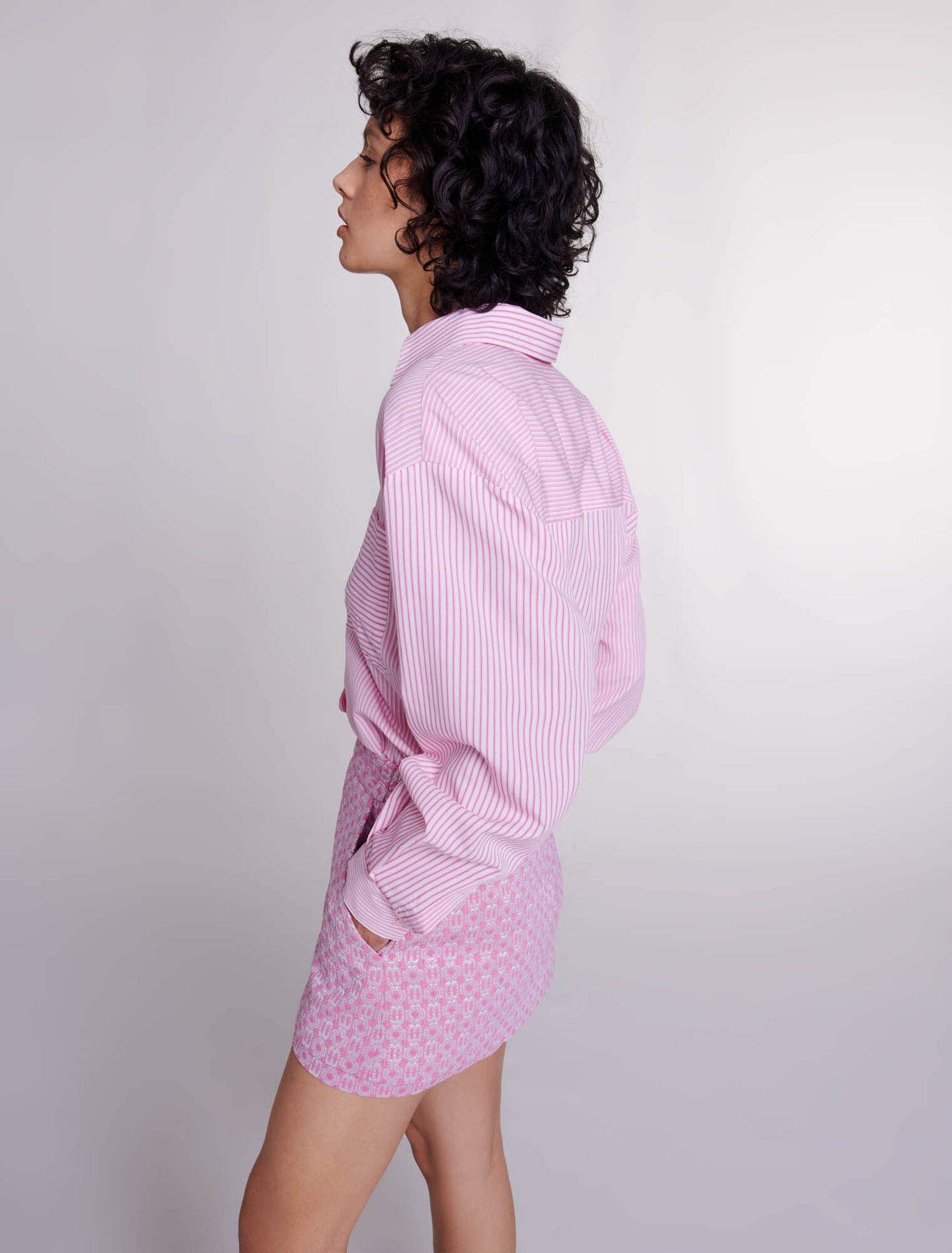 Jacquard skirt-effect shorts