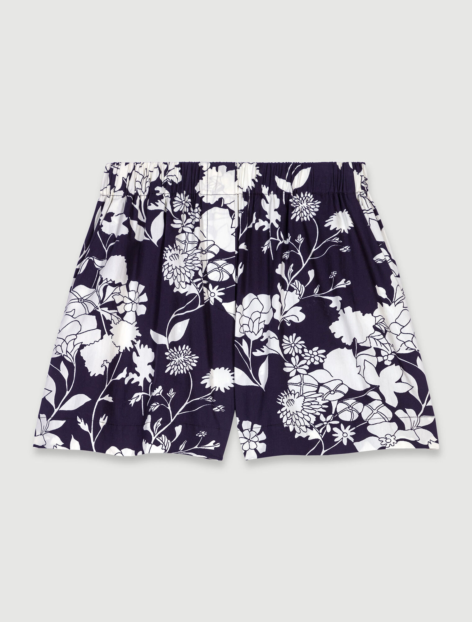 Patterned cotton shorts
