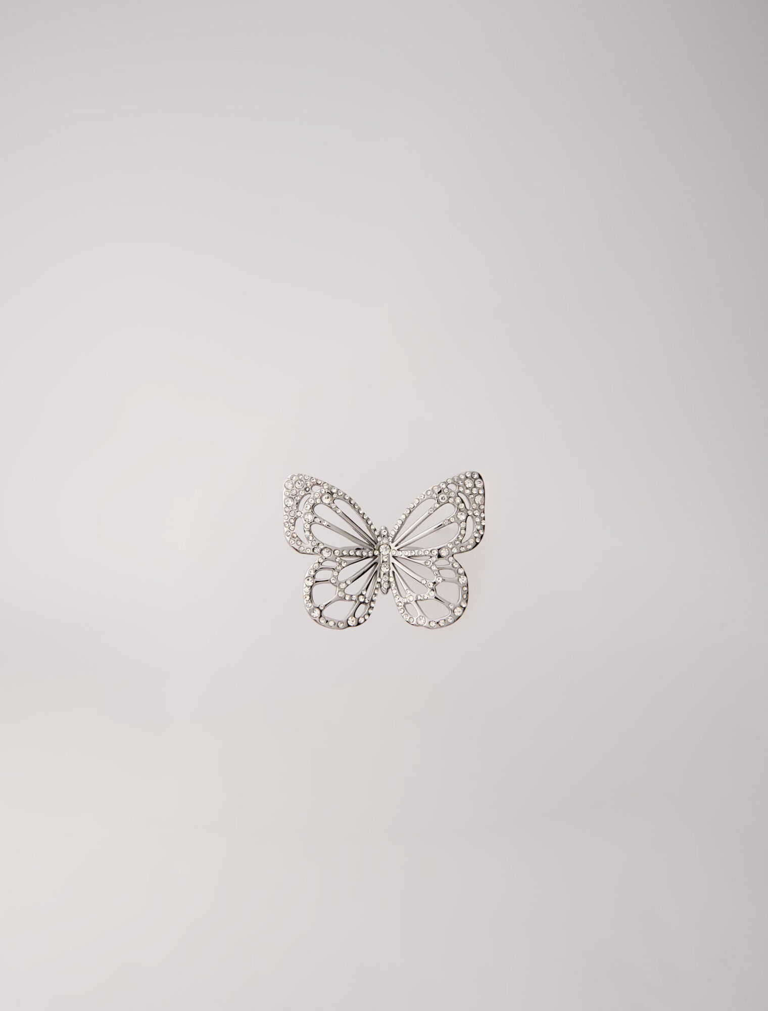 Rhinestone butterfly ring