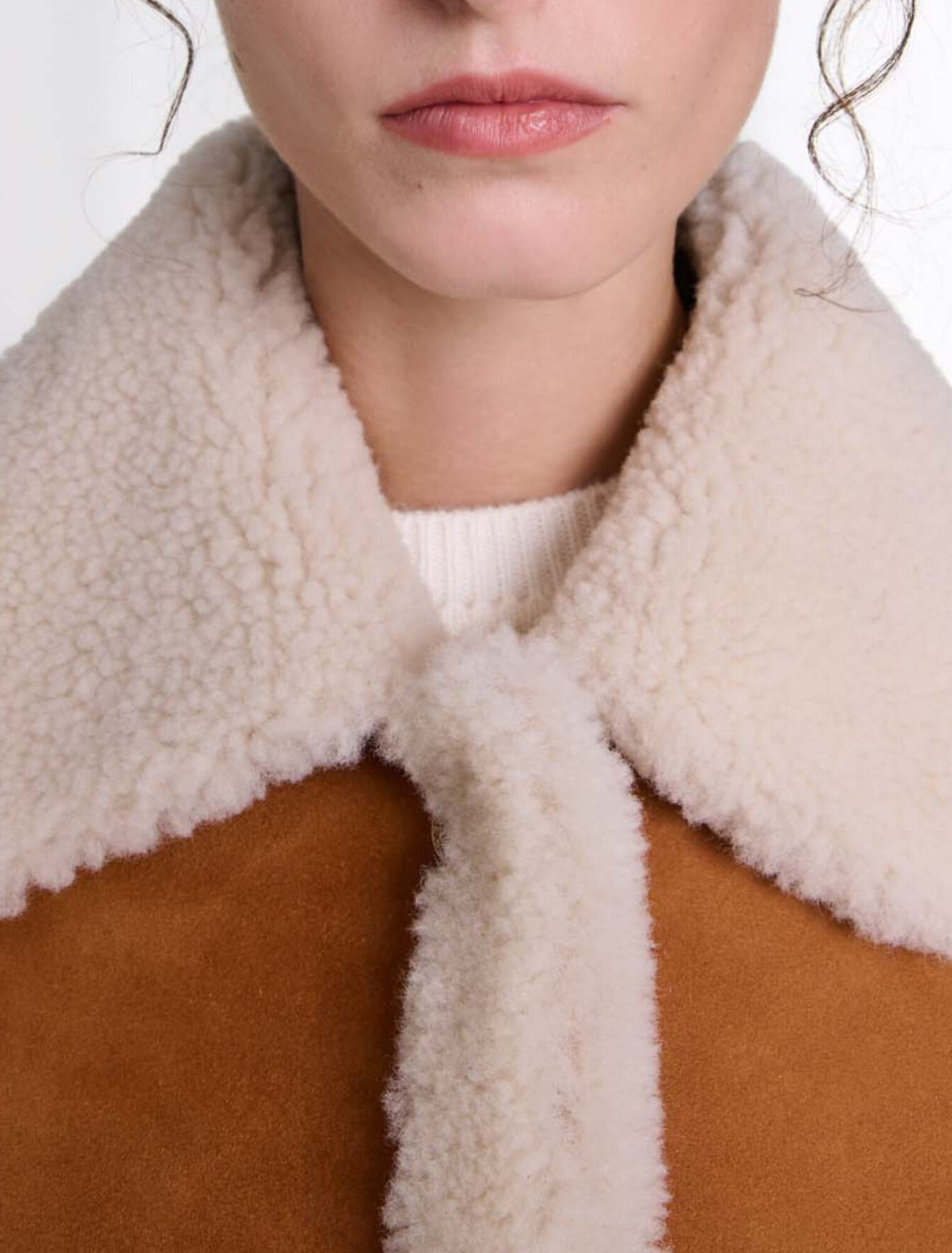 Shearling-effect fur coat