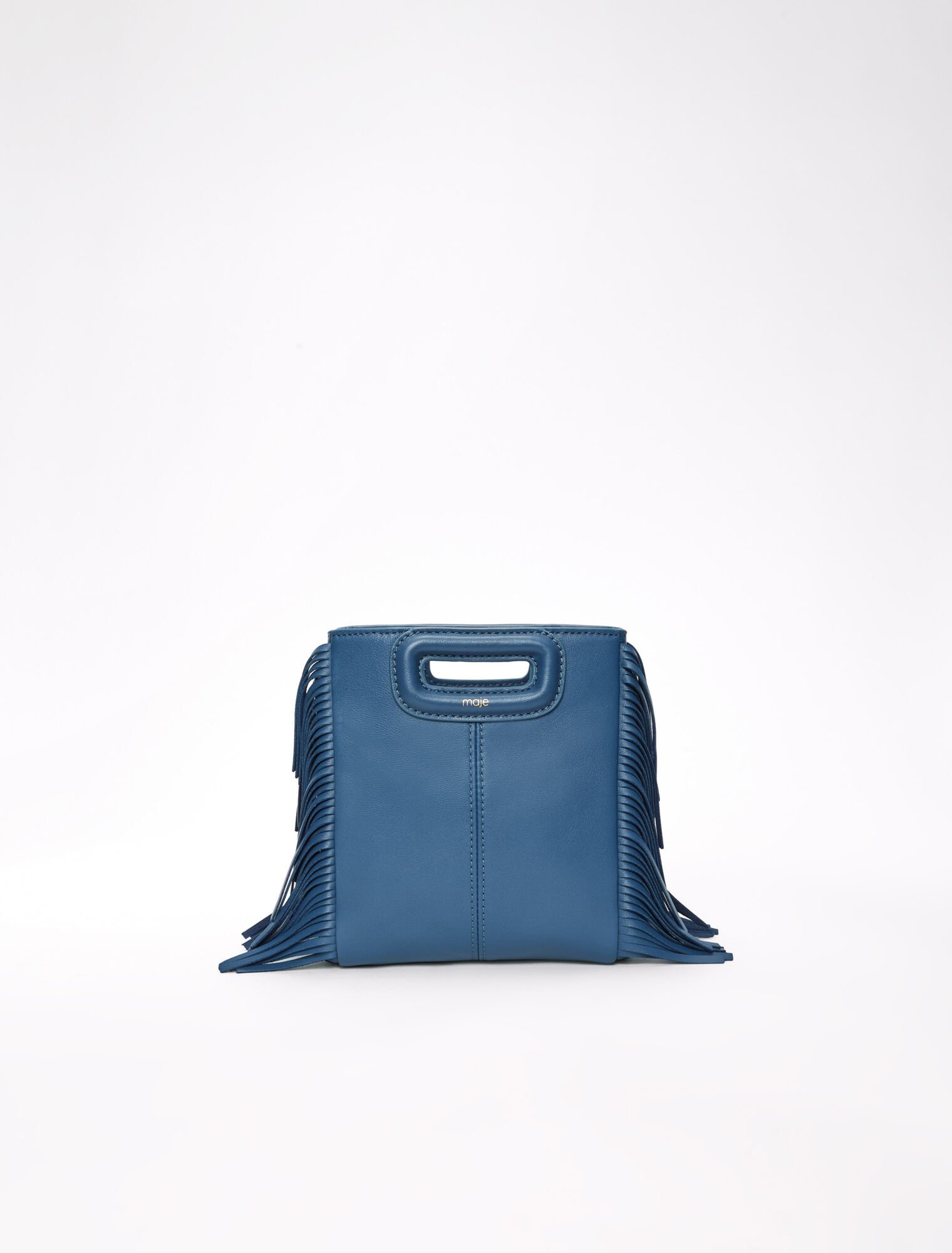 Leather mini M bag with chain