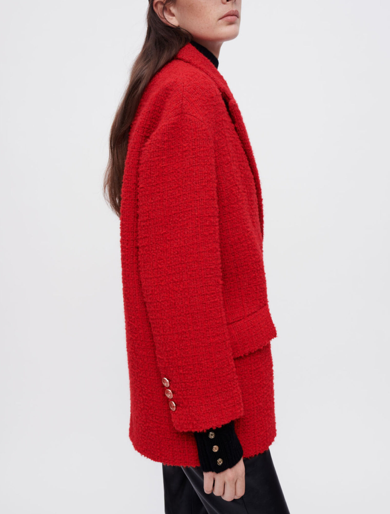 Fancy red tweed coat