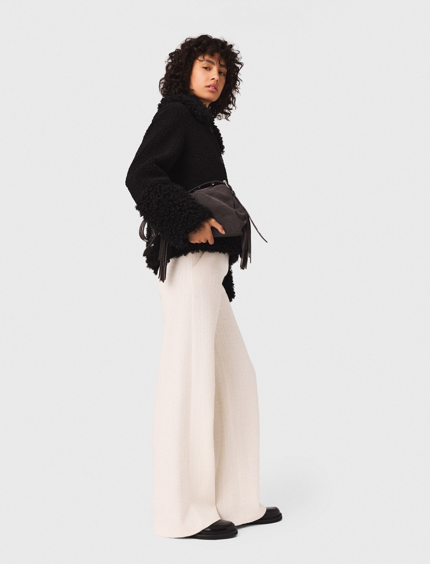 Curly jacket Black / Gray For Women | Maje