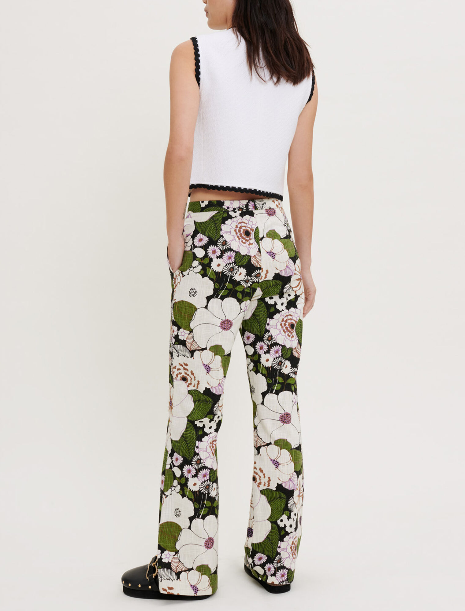 70s Floral print trousers