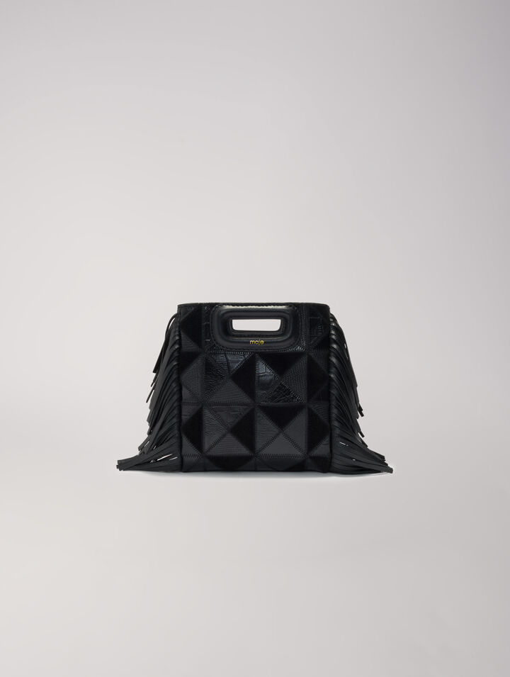 Leather patchwork Mini M bag