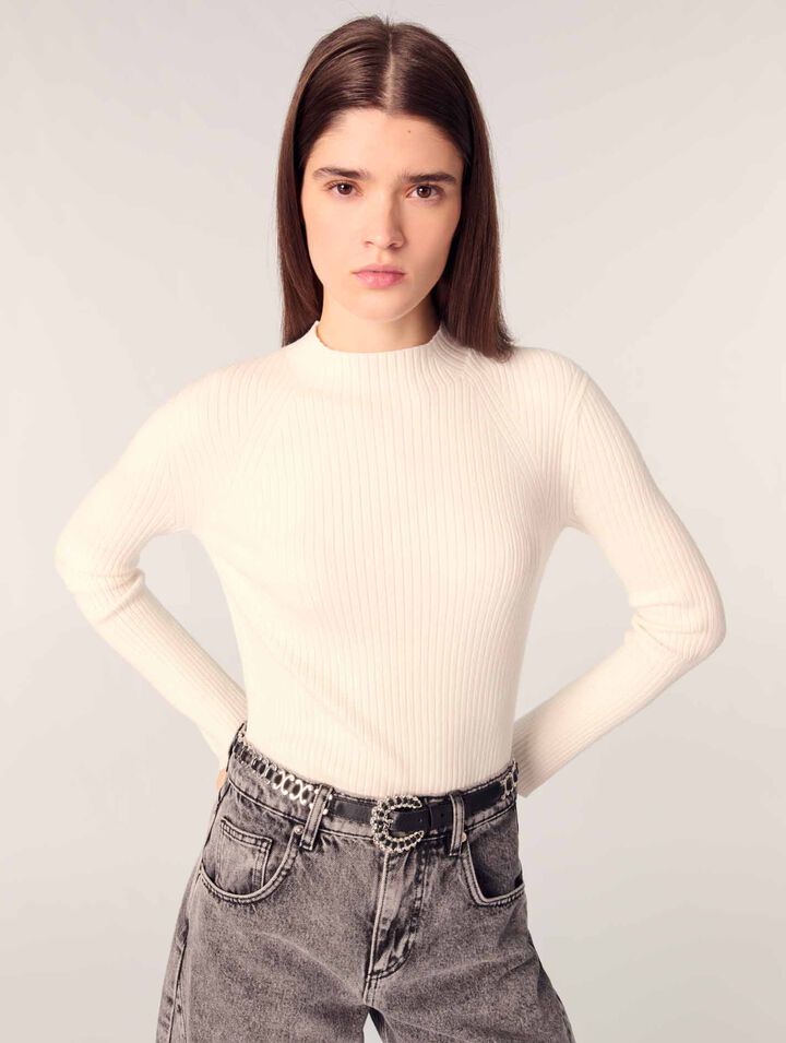 Rib knit jumper