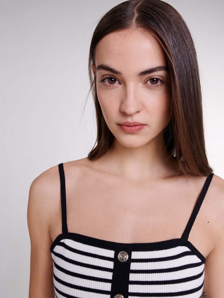 Short striped knit dress