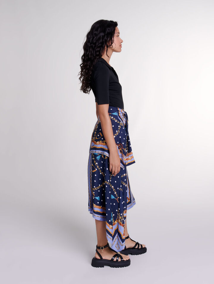 Illusion effect patterned dress 