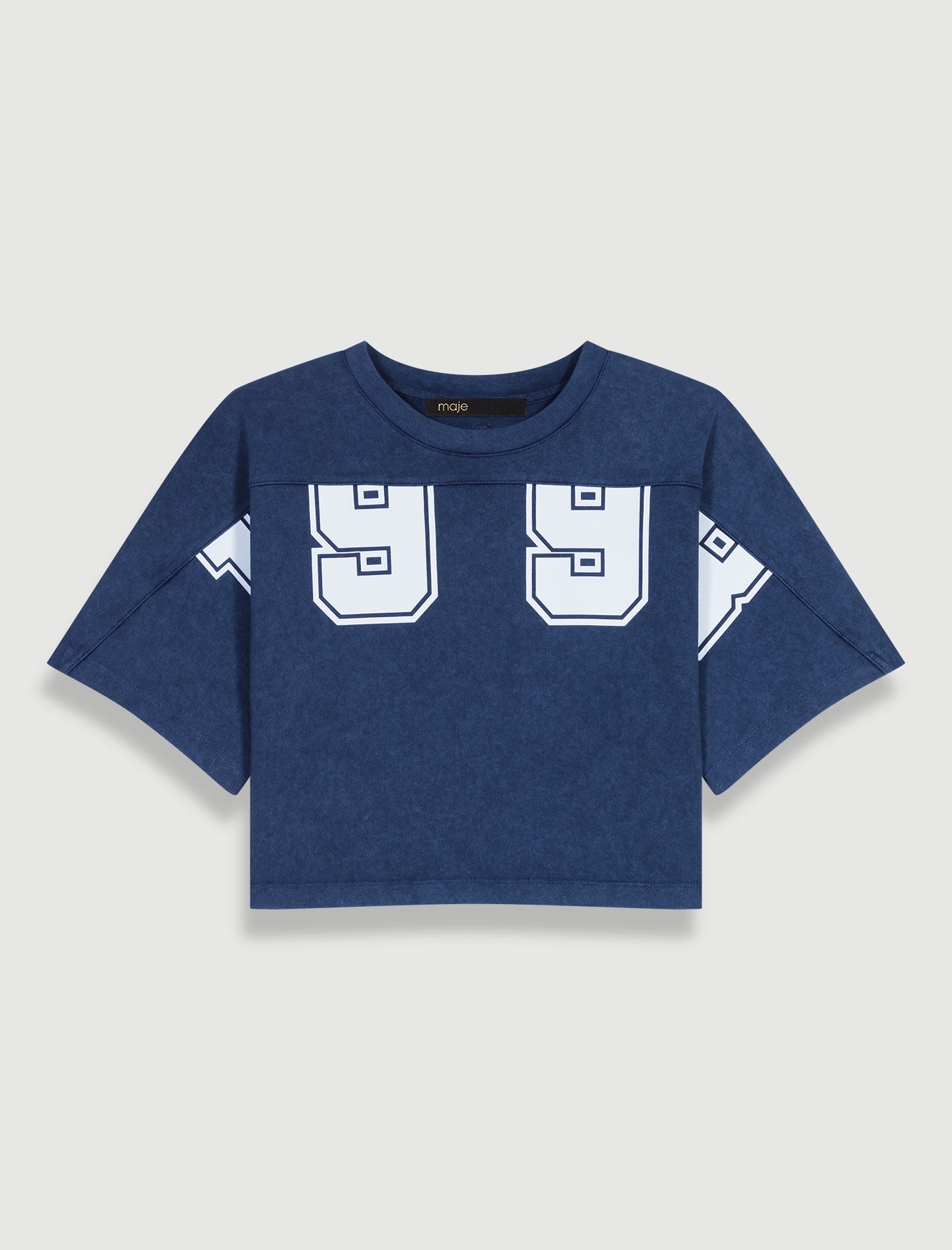 MAJE SILKSCREEN PRINTED JEWELED T-SHIRT Tシャツ(半袖/袖なし)