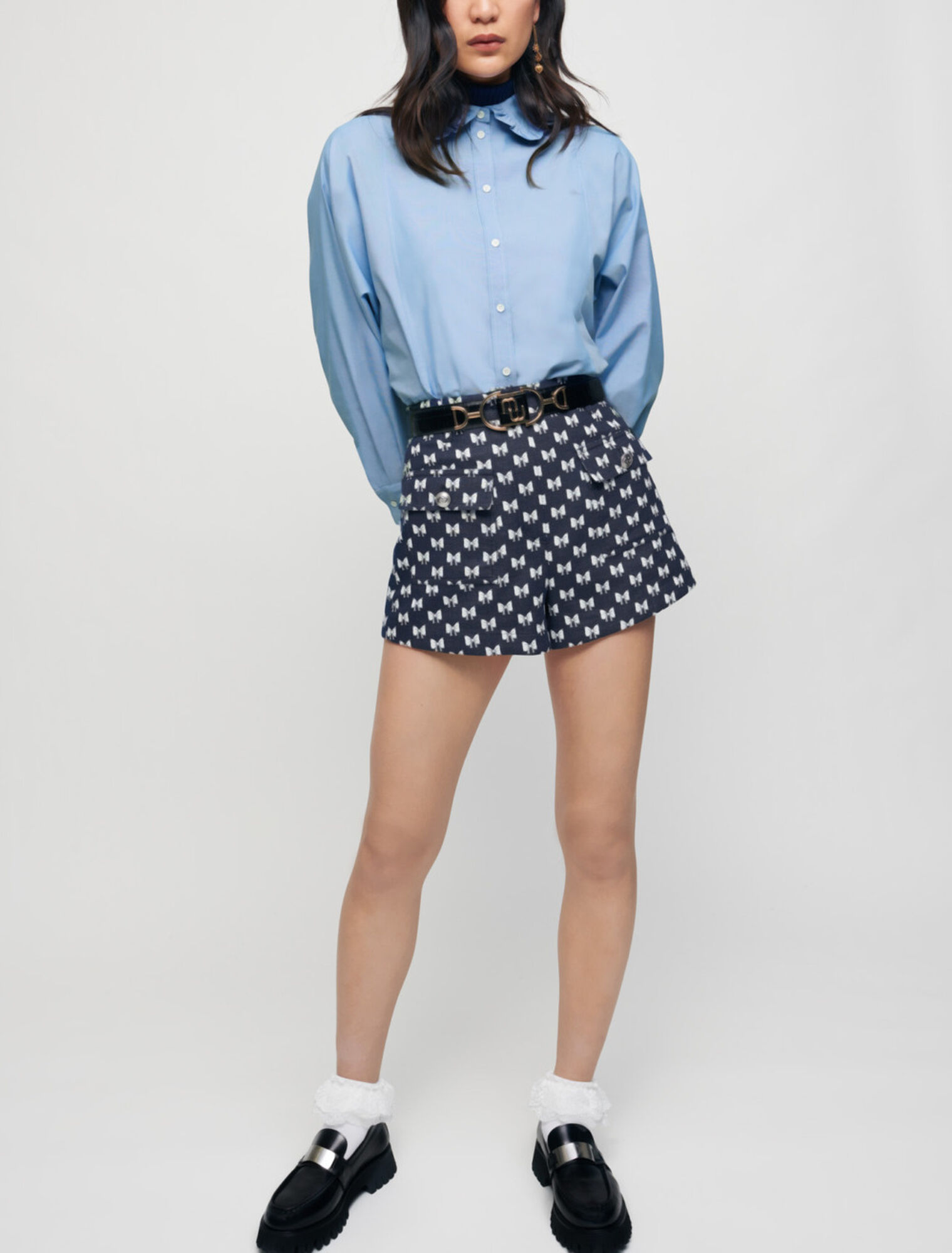 Jacquard knot shorts
