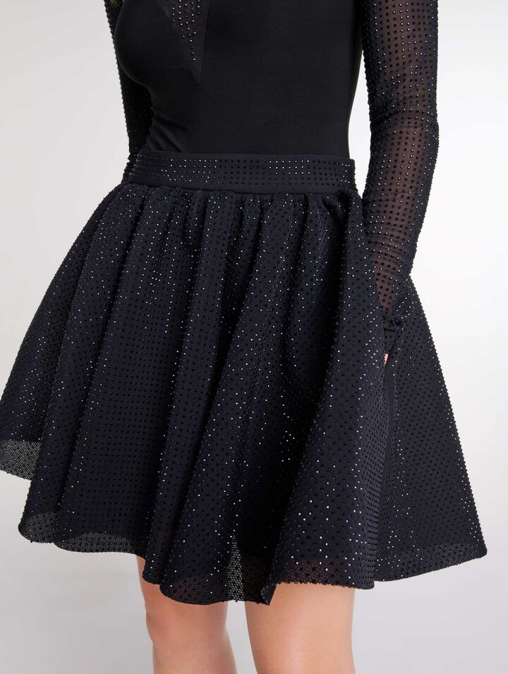 Short full rhinestone skirt