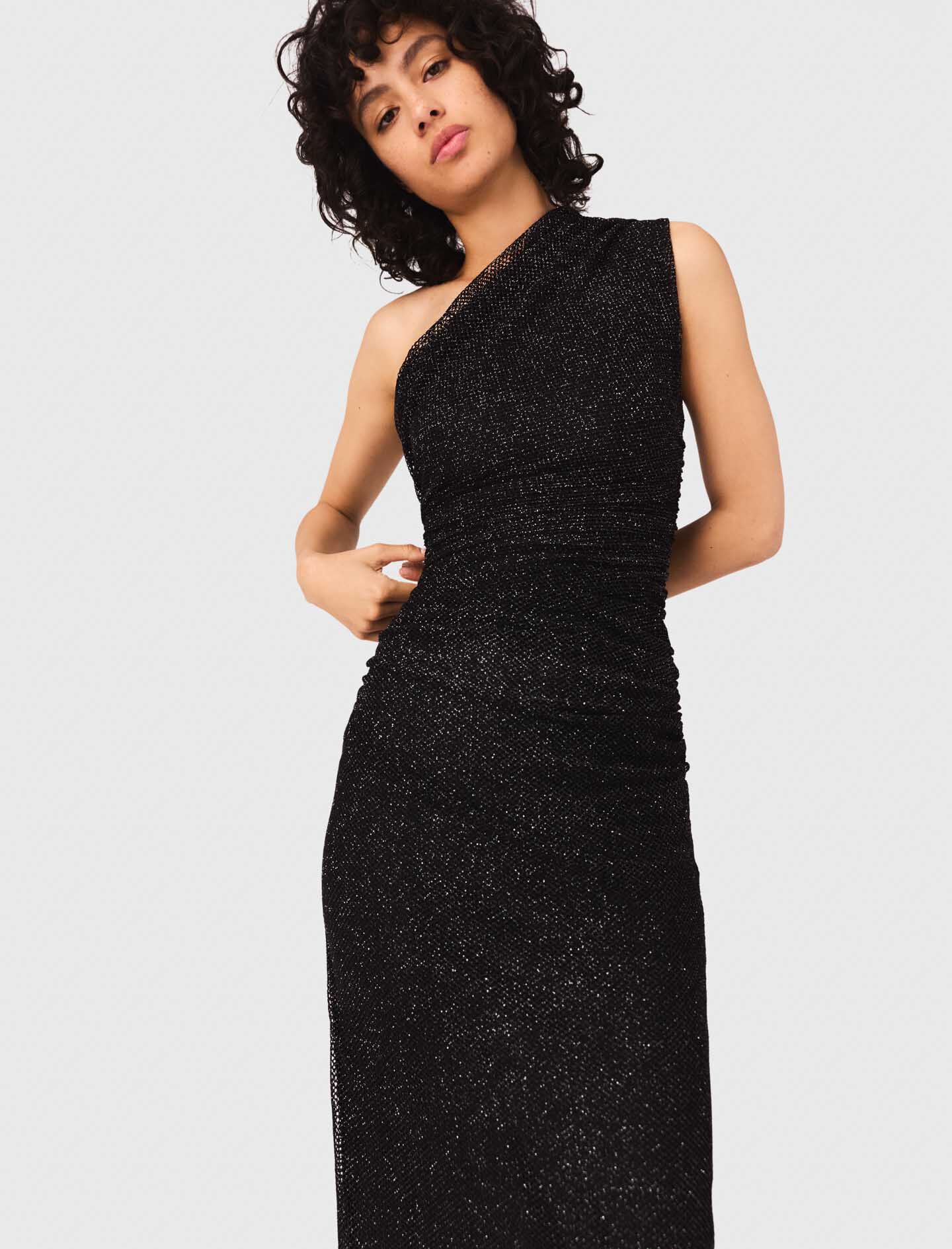 theredthread S rhinestone dress ブラック THEREDTHREAD / ザレッドスレッド】S rhinestone dress