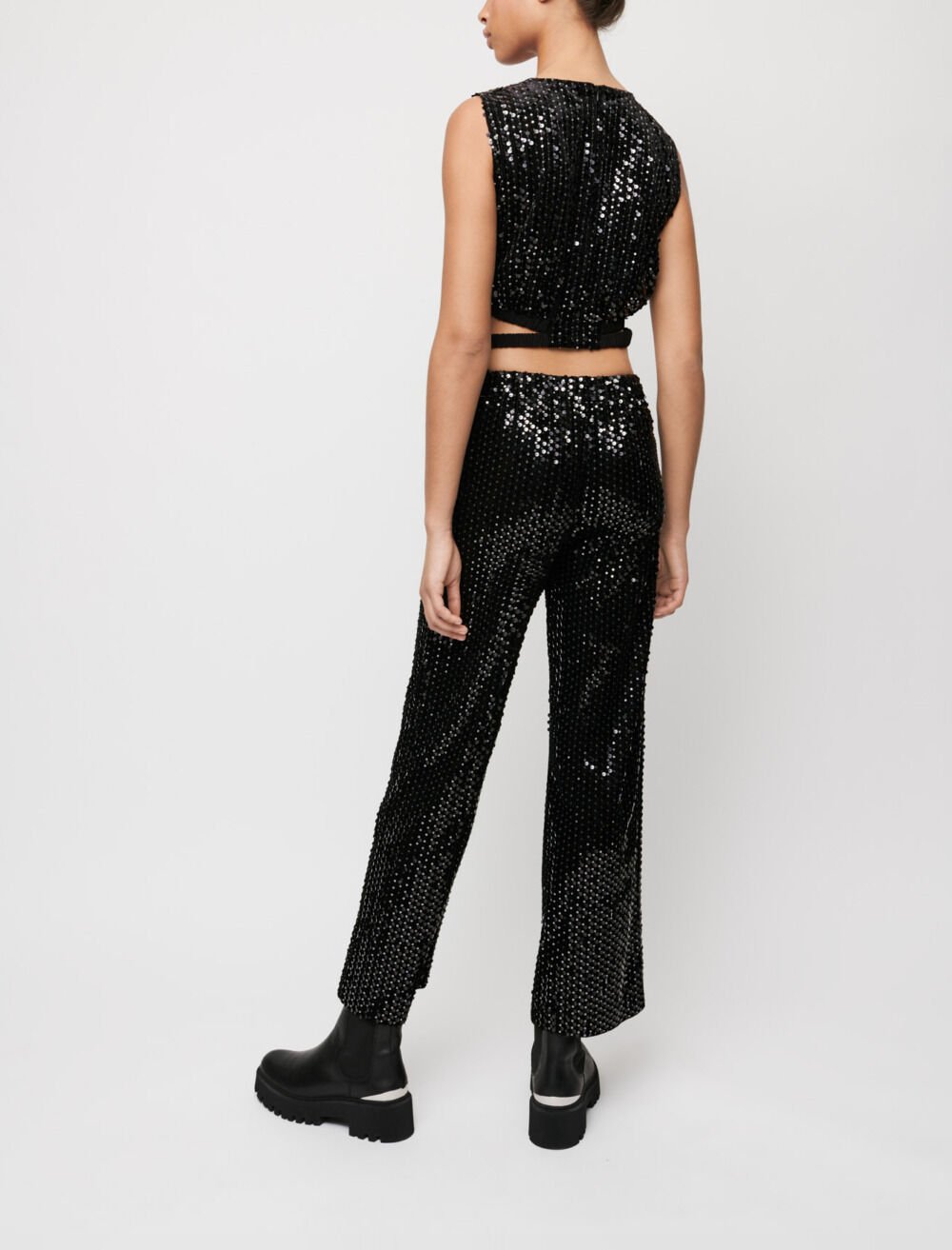 パンツ MaisonSpecial artificialleatherwidepants Wide-leg straight-leg pants