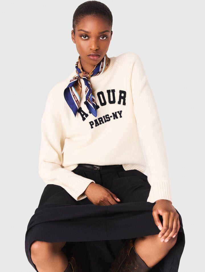 Rib knit jumper