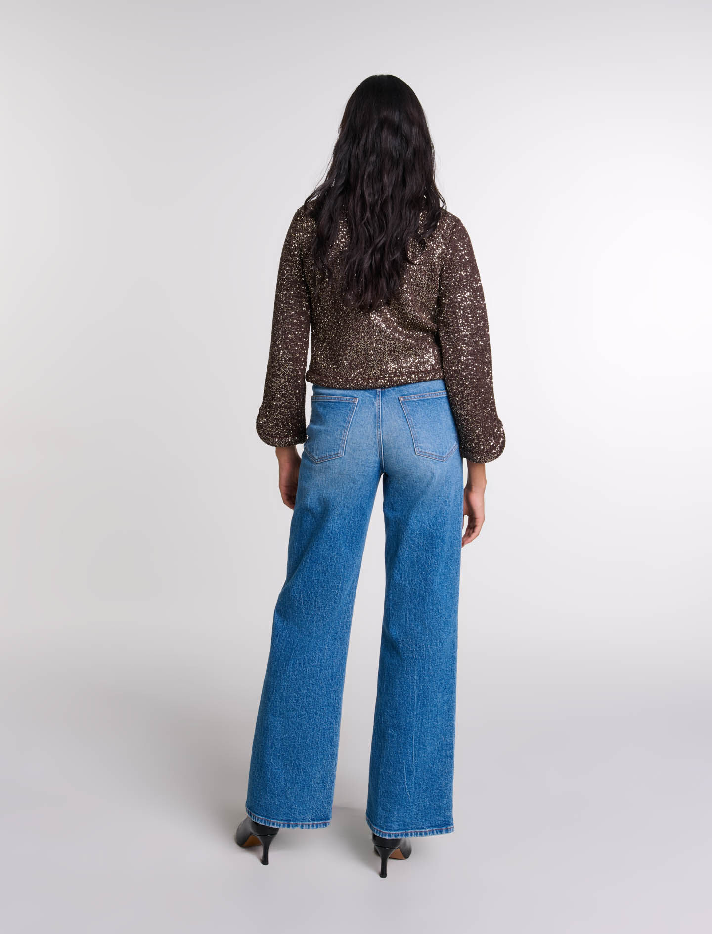 Sequinned cardigan Brown For Women | Maje