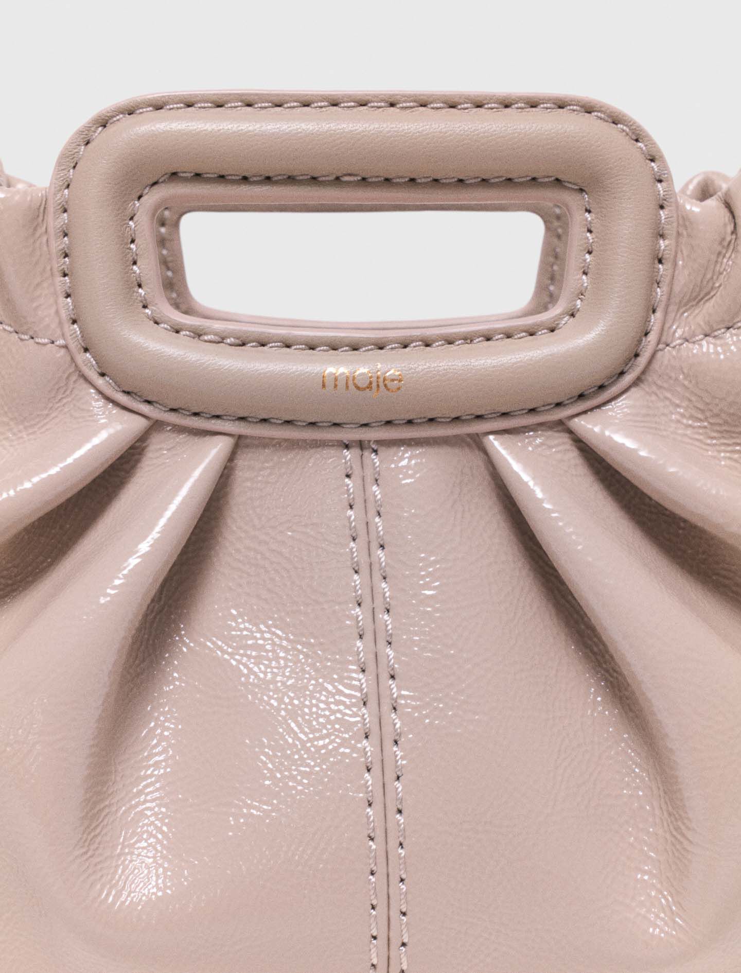 Naplak leather Milpli mini Clutch Natural For Women | Maje