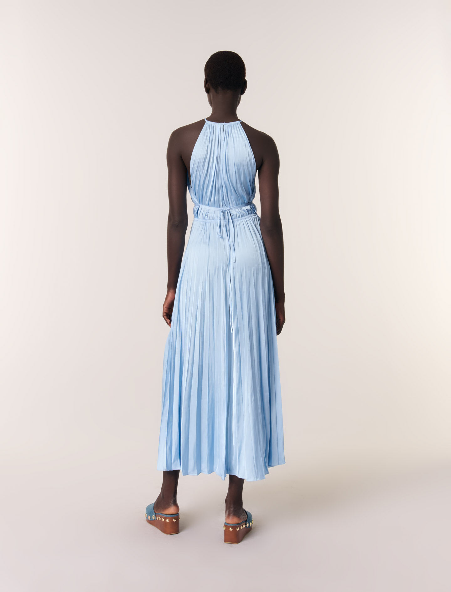 ワンピース Majolica Pleated Chiffon Long Dress Majolica Pleated Chiffon Long Dress