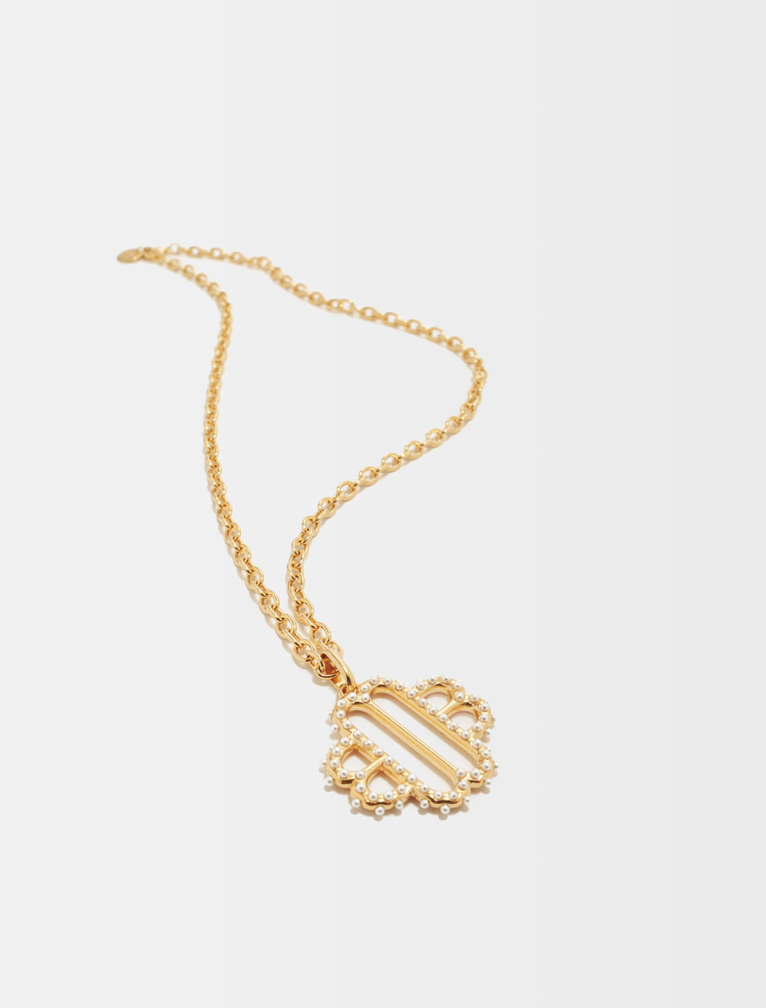 Maje Clover pearl necklace
