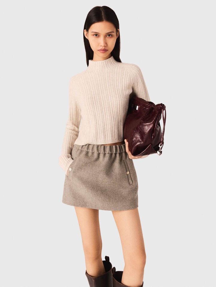 Cable-knit crop jumper