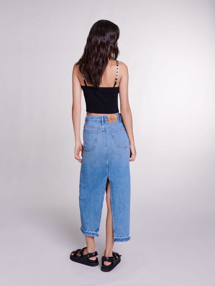 Crop top with removable straps
